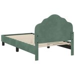 vidaXL Cadre de lit pour enfants avec tête de lit Vert Mer 80 x 160 cm