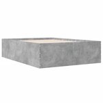 vidaXL Cadre de lit sans matelas gris béton 135x190 cm