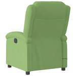 vidaXL Fauteuil inclinable de massage électrique vert clair velours