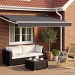 vidaXL Store rétractable manuel avec LEDs 3 x 2 5 m