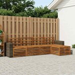vidaXL Ensemble de canapés d'extérieur 5 Pièces Naturel