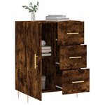 vidaXL Buffet chêne fumé 69 5x34x90 cm bois d'ingénierie