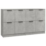 vidaXL Buffets 2 Pièces Gris béton 60x30x70 cm Bois d'ingénierie