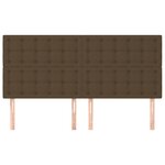vidaXL Tête de lit marron foncé 200 x 5 x 118/128 cm Tissu