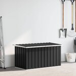 vidaXL Boîte de rangement de jardin Anthracite 129x67x65 cm