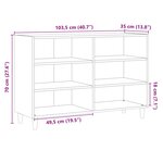 vidaXL Buffet vieux bois 103 5x35x70 cm bois d'ingénierie