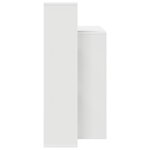 vidaXL Bureau d'ordinateur Blanc Bois d'ingénierie Compact Rangement