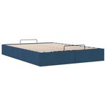vidaXL Cadre de lit ottoman sans matelas bleu 140x190 cm tissu