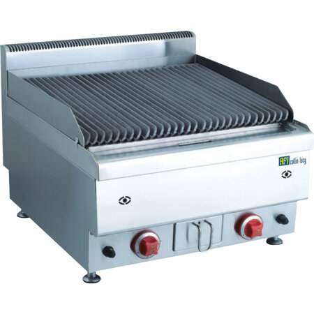 Grill pierre de lave au gaz en inox gamme top 650 - 14 4 kw - afi collin lucy -  - inox 600x650x475mm