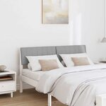 vidaXL Tête de lit capitonnée Gris clair 140 cm Pin massif