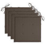 vidaXL Chaises de jardin avec coussins lot de 4 Bois d'acacia massif