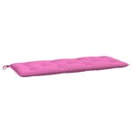 vidaXL Coussin de banc de jardin rose 120x50x7 cm tissu