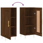 vidaXL Buffet Chêne marron 34 5x34x90 cm Bois d'ingénierie