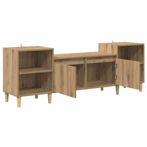 vidaXL Meuble TV Chêne artisanal 160 x 35 x 55 cm Bois d'ingénierie