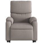 vidaXL Fauteuil inclinable électrique taupe tissu