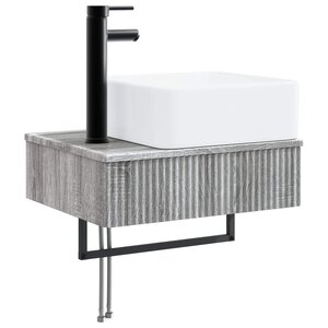 vidaXL Basin de lavage mural Sonoma gris 50 x 41 x 39 cm