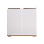 Trendteam Meuble sous vasque Ciara blanc et chêne artisanal