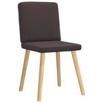 vidaXL Chaises à manger lot de 6 marron foncé tissu
