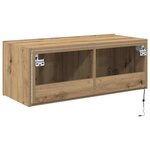vidaXL Meuble TV mural Montage mural chêne artisanal 80 x 35 x 31 cm
