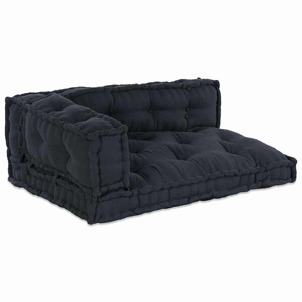 vidaXL Coussin de canapé sur palette 3 Pièces Anthracite tissu