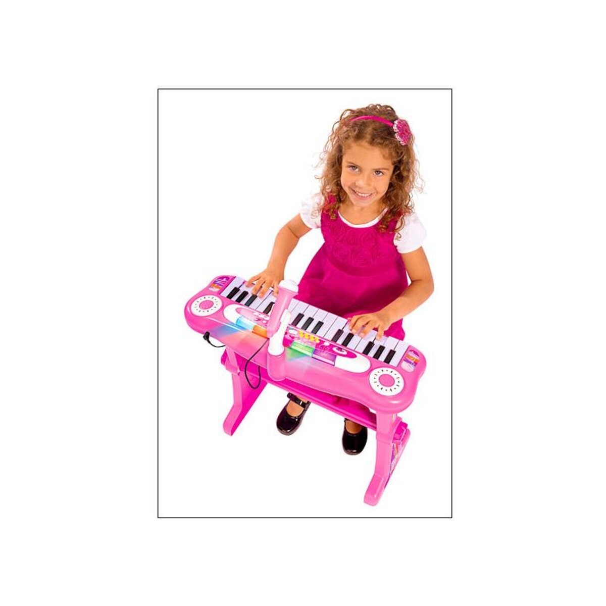 Clavier Sur Pied "My Music World" Simba - 31 Touches, Micro, Tabouret - Jouet Musical Pour Filles Dès 3 Ans