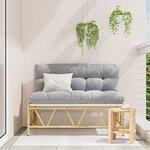vidaXL Sièges extérieurs Gris clair 110 x 74 5 x 71 cm Acier