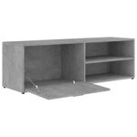 vidaXL Meuble TV Gris béton 120x34x37 cm Bois d’ingénierie