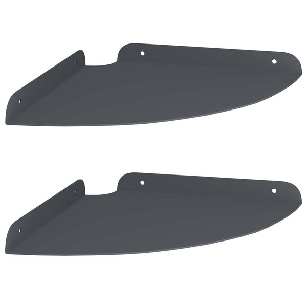 vidaXL Étagère flottante avec étagère 2 Pièces Anthracite 24 x 24 x 2 cm