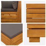 vidaXL Ensemble de canapés d'extérieur avec coussin 3 Pièce Marron