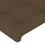 vidaXL Tête de lit avec oreilles Marron Foncé 203x16x78/88 cm Tissu