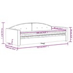 vidaXL Lit de jour avec matelas gris clair 90x190 cm velours