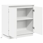 vidaXL Buffet LED avec porte Blanc 71 x 34 5 x 75 cm Bois d'ingénierie