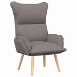 vidaXL fauteuil Taupe 69 x 74 x 93 cm Tissu et Contreplaqué