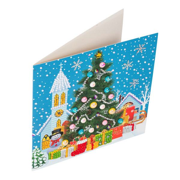 Carte à diamanter Strass Crystal Art Noël Sapin 18 cm