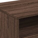 vidaXL Table basse avec lumières LED chêne marron 90x49x40 cm
