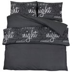 vidaXL Ensemble de housse de couette Noir 240x220 cm Coton
