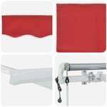 Auvent rétractable automatique vidaXL rouge 500x300 cm
