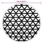 vidaXL Tapis d'extérieur ARAKIL noir Ø160 cm PP