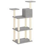 vidaXL Arbre à chat avec griffoirs en sisal gris clair 118 5 cm