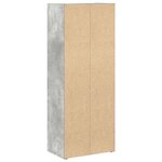 vidaXL Bibliothèque gris béton 40x24x102 cm bois d'ingénierie