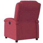 vidaXL Fauteuil inclinable électrique Rouge bordeaux Tissu