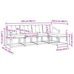 vidaXL Ensemble de canapés d'extérieur 5 Pièces Blanc et crème