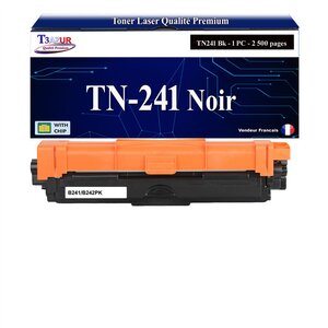 T3AZUR - Toner compatible avec Brother TN241 pour Brother MFC-9340CDW  MFC9340CDW - Noir