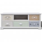 vidaXL Meuble TV en style français Bois