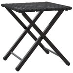 vidaXL Ensemble à manger de jardin 5 Pièces pliable noir résine tressée