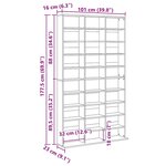 vidaXL meuble CD en chêne artisanal - 101x23x177.5 cm en bois d'ingénierie