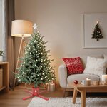 vidaXL Support de sapin de Noël rouge 61x61x15 5 cm