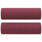 vidaXL Ensemble de canapés 2 Pièces avec coussins rouge bordeaux tissu