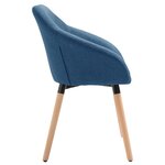 vidaXL Chaises à manger lot de 6 bleu tissu