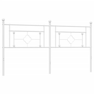 vidaXL Tête de lit métal blanc 180 cm